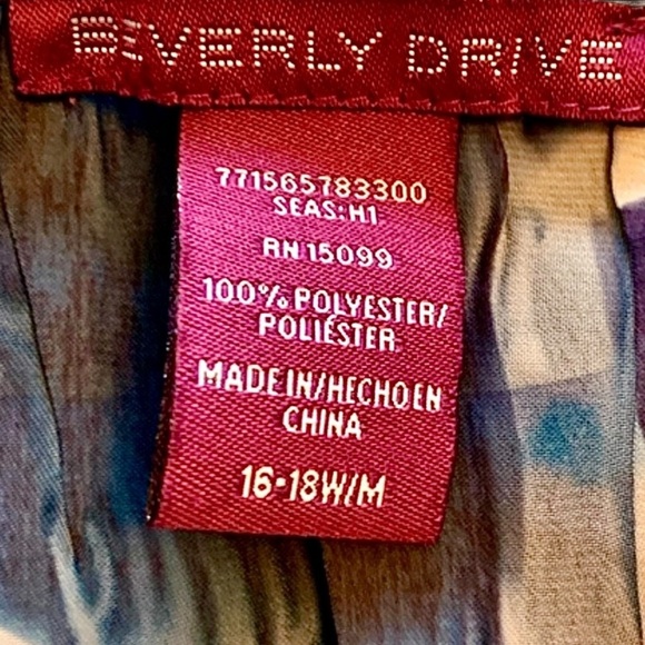 2-Piece Bundle Beverly Drive Ombre Flowy Tunic Tops• Sz 16 -18WM - Picture 2 of 2